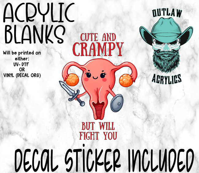 Cute & Crampy Acrylic & Decal Set