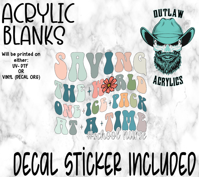 Saving The World Acrylic & Decal Set