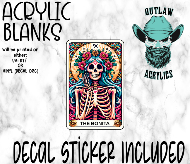 Yo Soy Bonita Tarot Card Acrylic & Decal Set