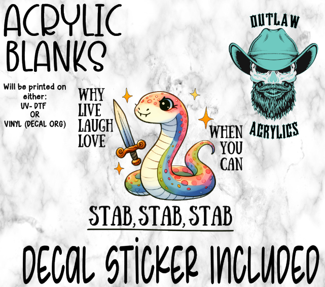 Why Live Laugh Love Acrylic & Decal Set