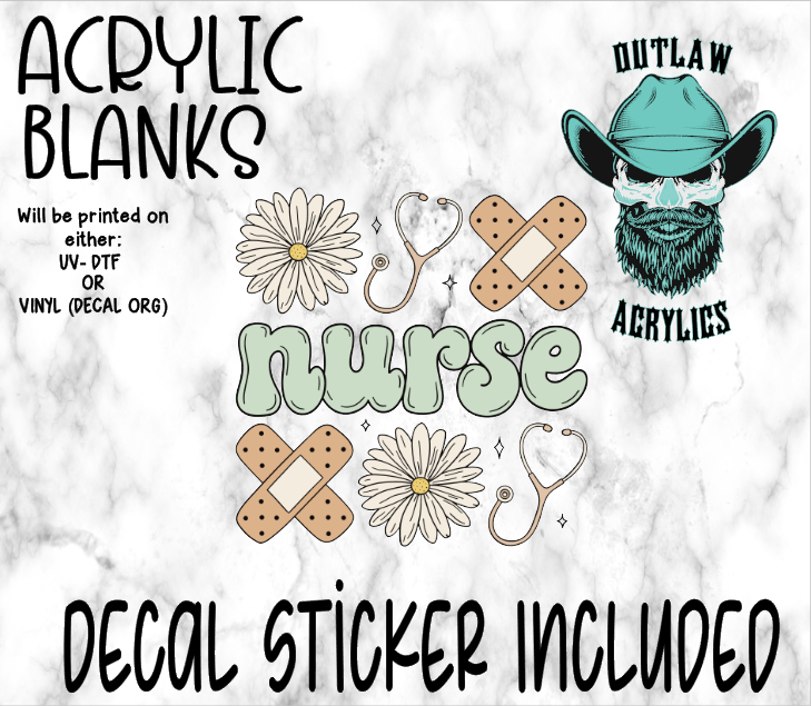 Nurse Daisy Scope Acrylic & Decal Set