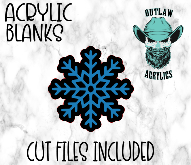 Snowflake Badge Reel Acrylic