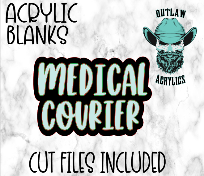 Medical Courier Badge Reel Acrylic