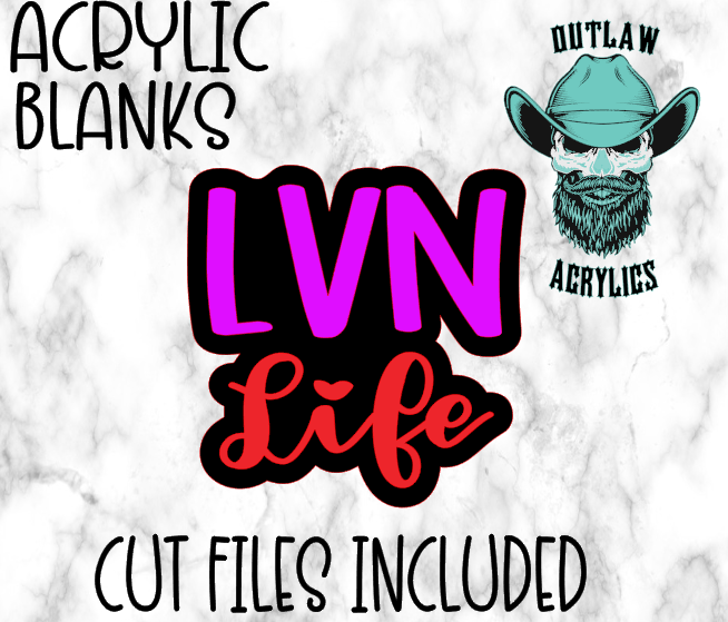 LVN Life Badge Reel Acrylic