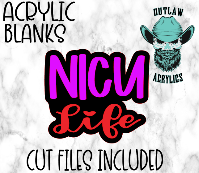 NICU Life Badge Reel Acrylic