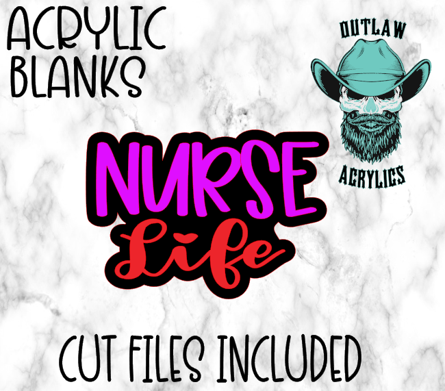 NURSE Life Badge Reel Acrylic