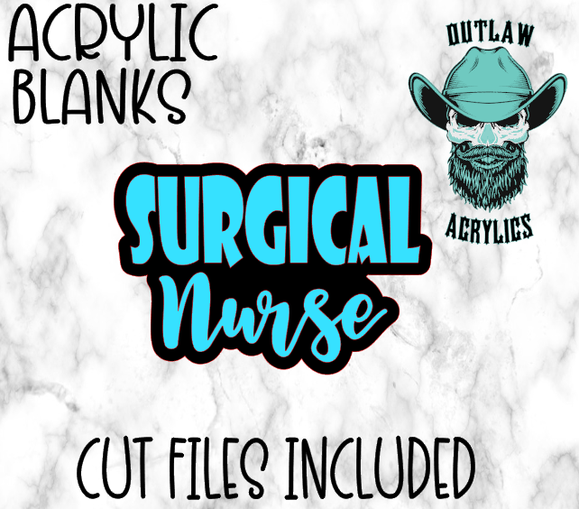 SURGICAL Nurse Badge Reel Acrylic