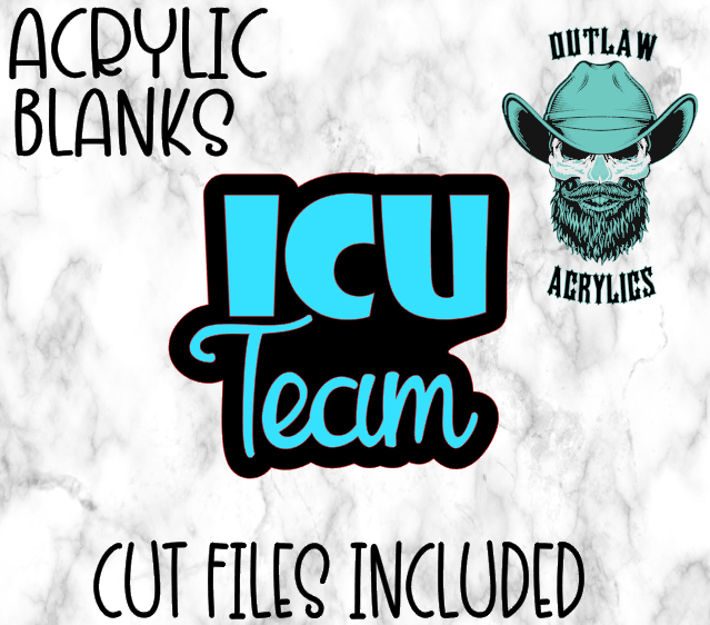 ICU Team Badge Reel Acrylic