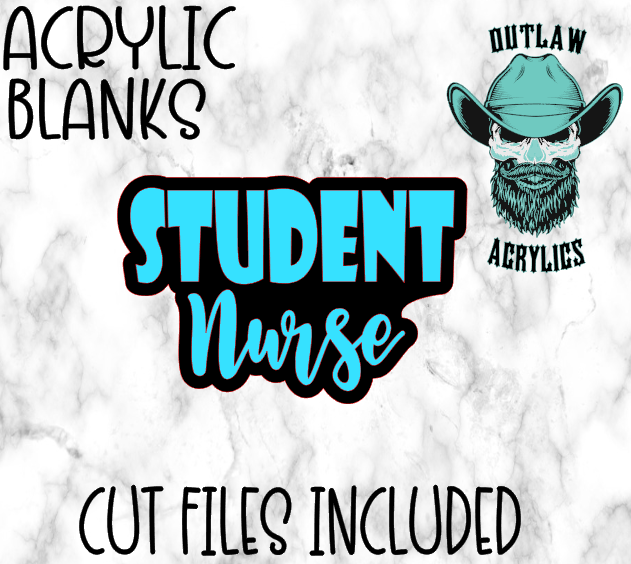 STUDENT Nurse Badge Reel Acrylic