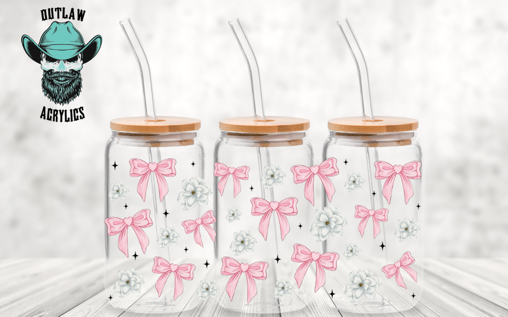 Pink Bow Flower Wrap