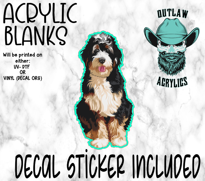 Bernadoodle Acrylic & Decal Set