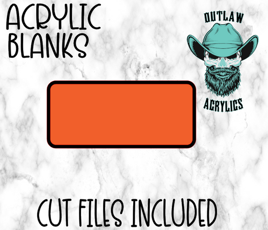 2.75W x 1.25 H Small Name Tag Acrylic