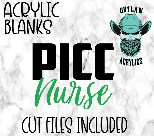 PICC Nurse Badge Reel Acrylic