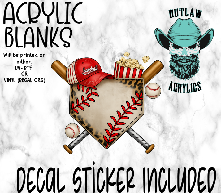 Leopard Home Base Plate Acrylic & Decal Set