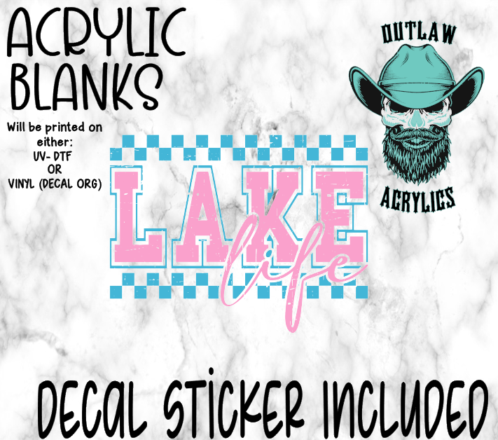 Lake Life Acrylic & Decal Set