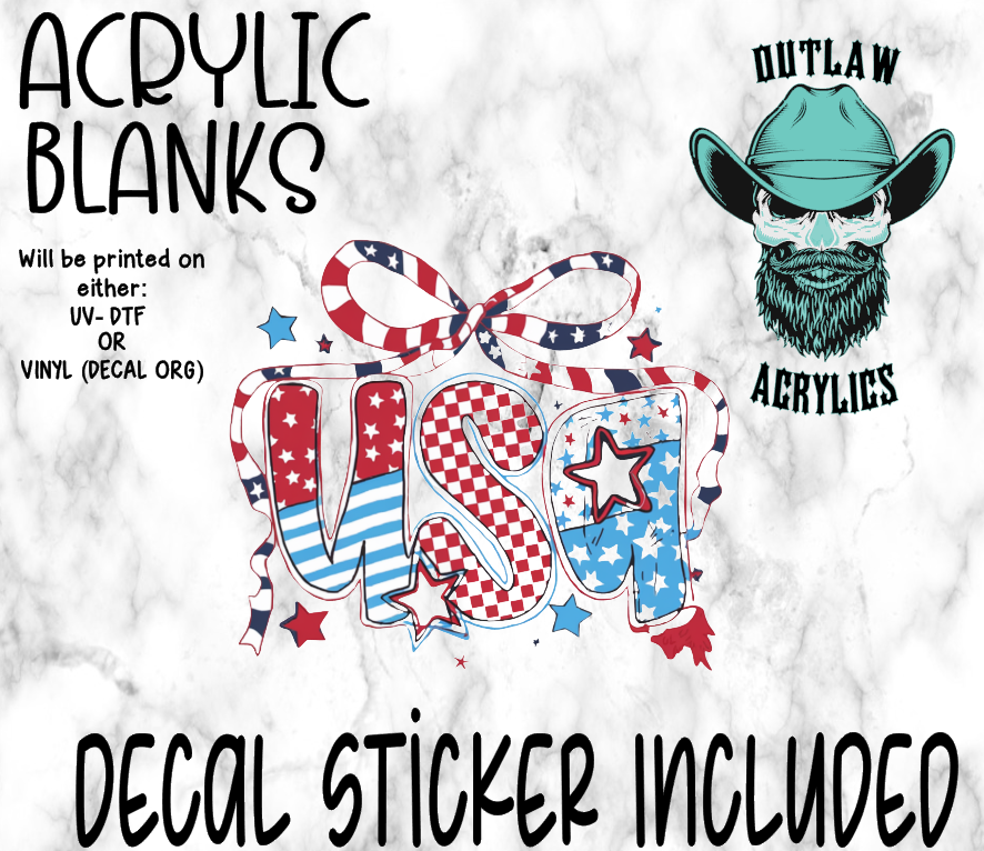 U.S.A Acrylic & Decal Set