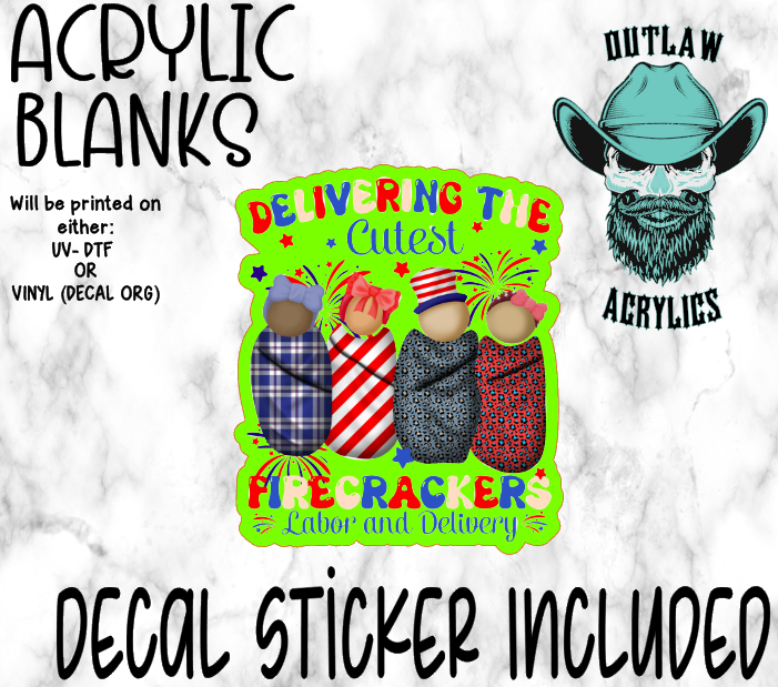 Delivering The Cutest Fire Bundles Acrylic & Decal Set