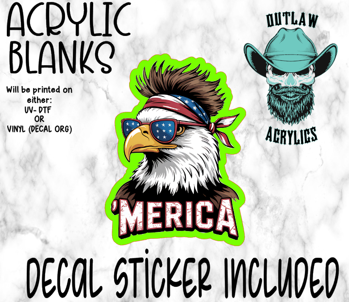 'Merica Eagle Acrylic & Decal Set