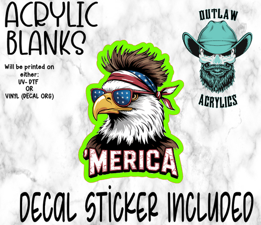 'Merica Eagle Acrylic & Decal Set