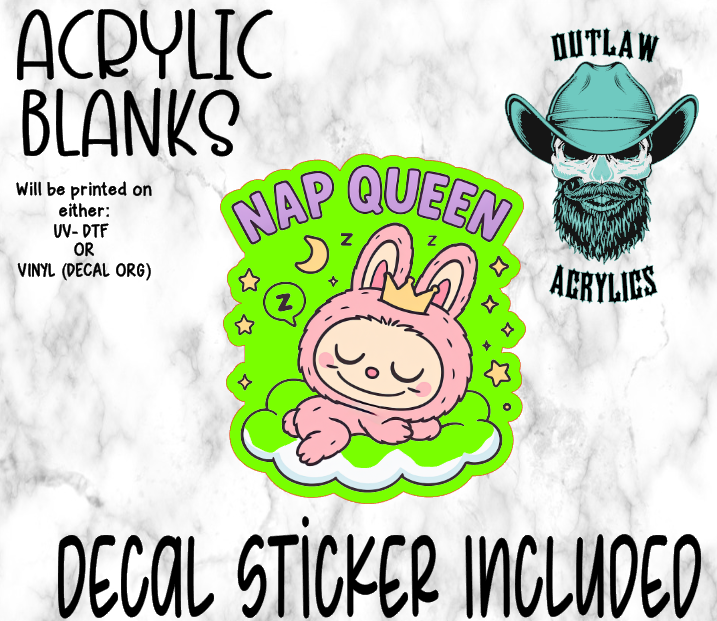 Nap Queen Doll Acrylic & Decal Set
