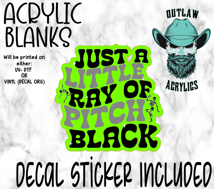 Just A Ray Of Pitch Black Acrylic & Decal Set