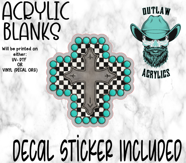 Western Cross Acrylic & Decal Set