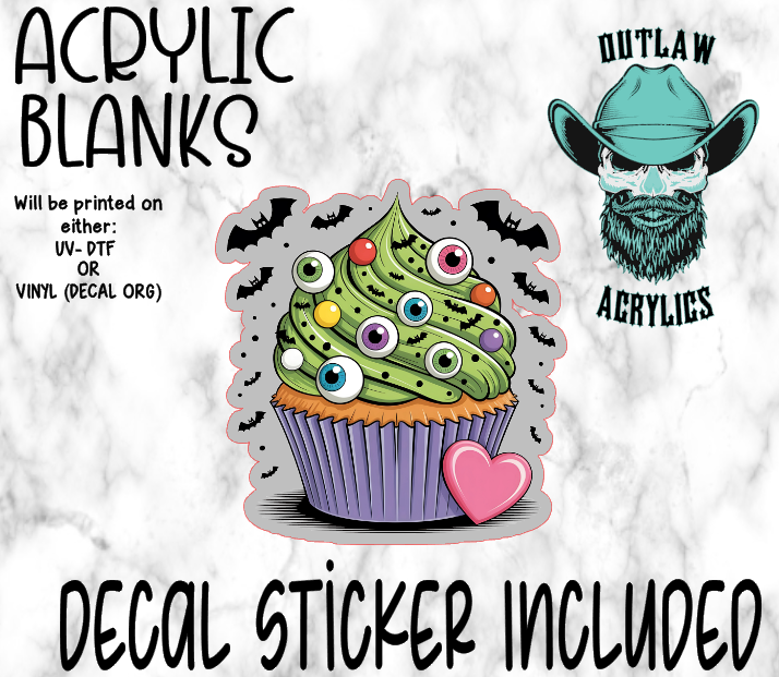 Eyeball Cupcake Acrylic & Decal Set