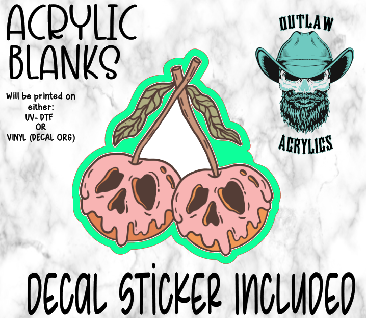 Cherry Pumpkin Drip Acrylic & Decal Set