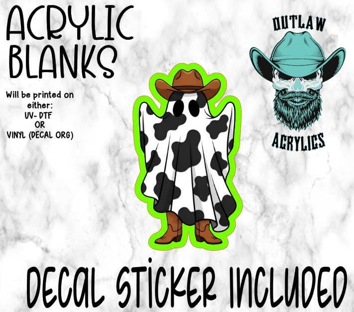 Cowboy Ghost Acrylic & Decal Set