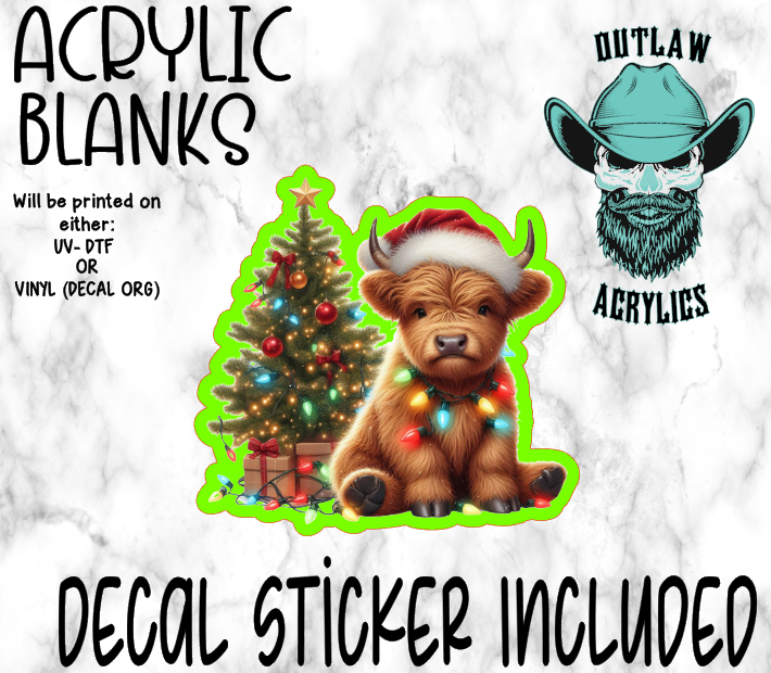 Highland Tree Lights Acrylic & Decal Set