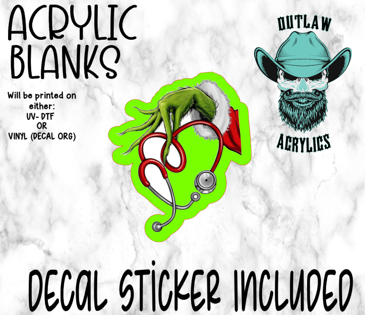 Green Guy Hand Scope Acrylic & Decal Set
