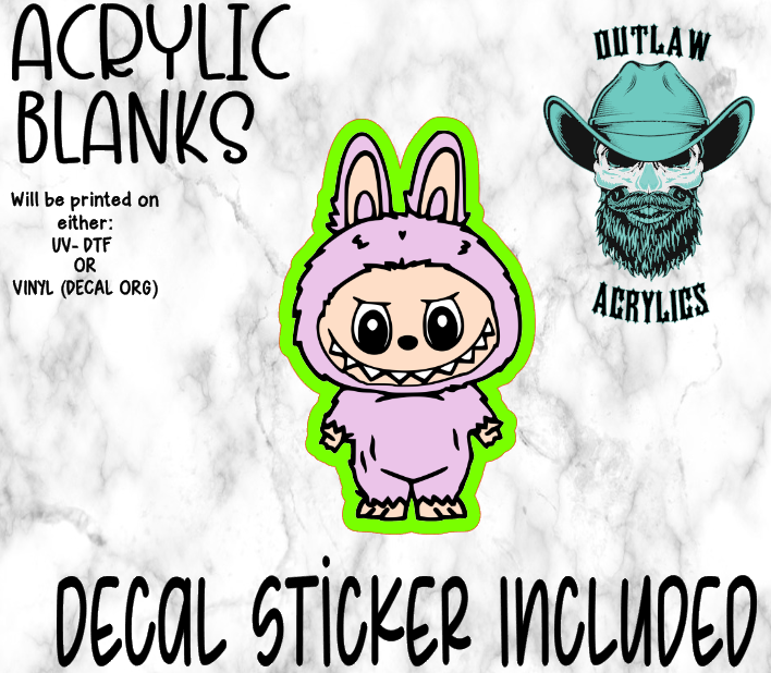 Purple Monster Doll Acrylic & Decal Set