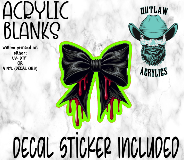 Dracula Slime Bow Acrylic & Decal Set