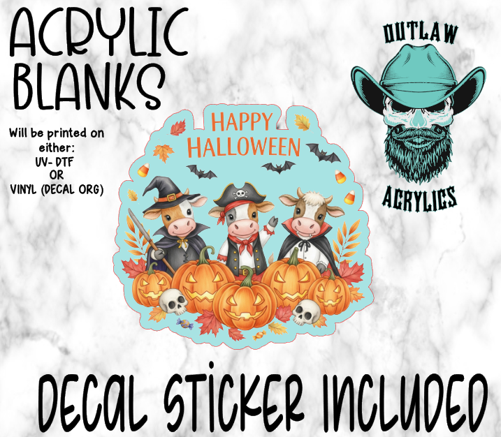 Happy Halloween Baby Highland Acrylic & Decal Set