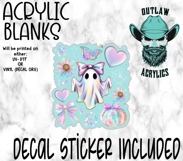Holo Festive Ghost Acrylic & Decal Set