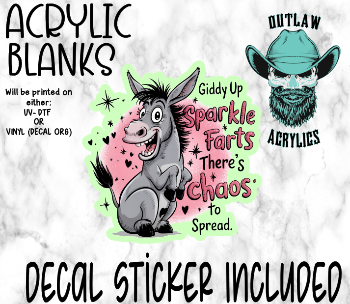 Sparkle Farts Acrylic & Decal Set