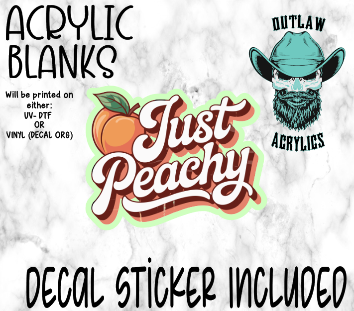 Just Peachy Acrylic & Decal Set