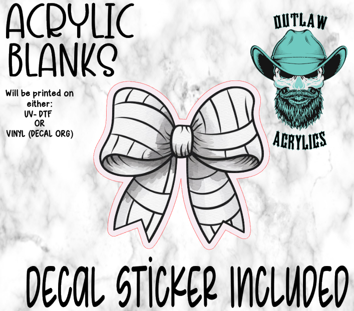 Volleyball Bow Acrylic & Decal Set