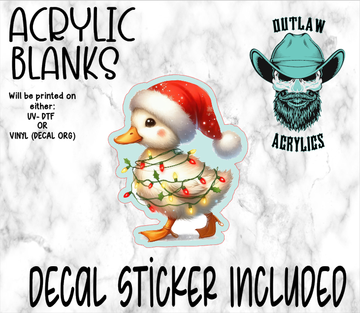 Festive Duck Acrylic & Decal Set