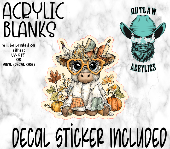 Fall Patch Highland Acrylic & Decal Set