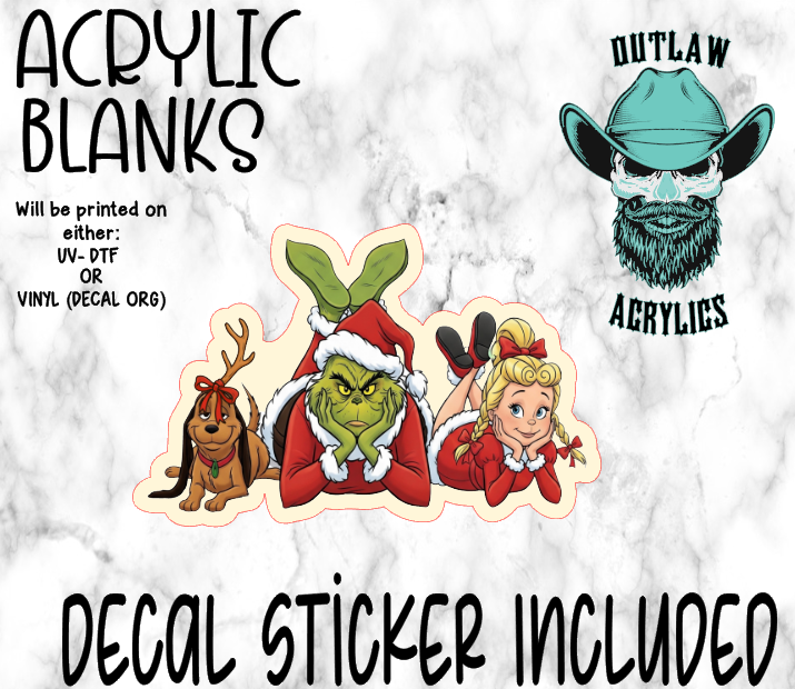 Green Guy & Friends Acrylic & Decal Set