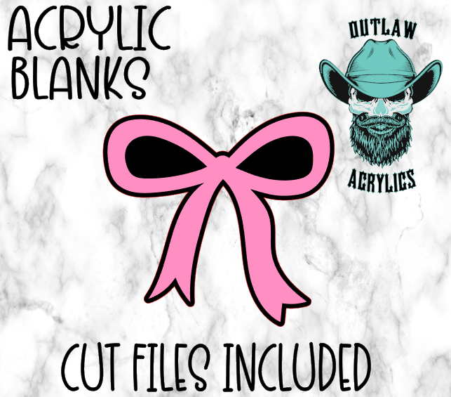 Skinny Bow Acrylic Blank