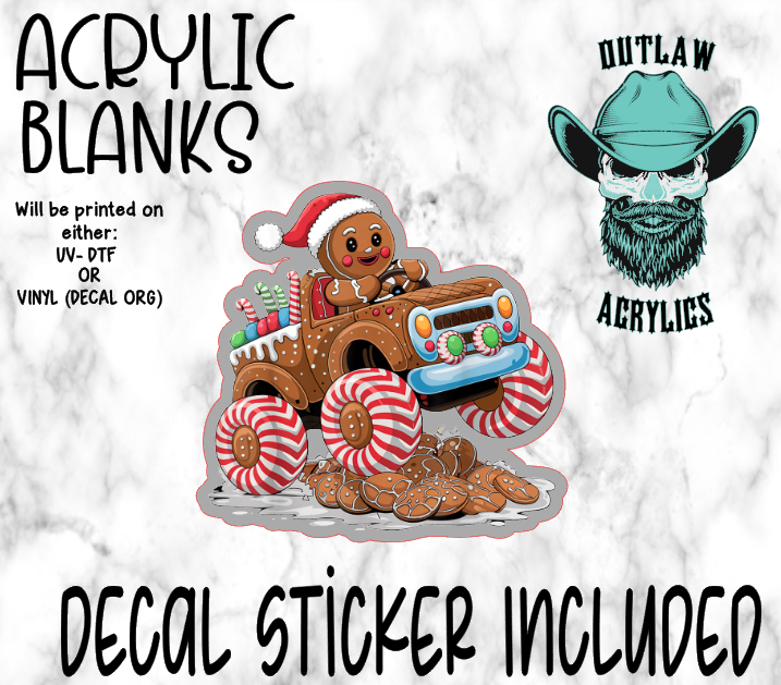 Monster Gingerbread Acrylic & Decal Set