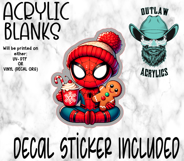 Spider Christmas Acrylic & Decal Set