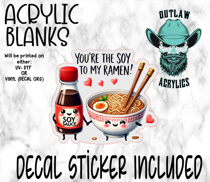 Soy To My Ramen Acrylic & Decal Set