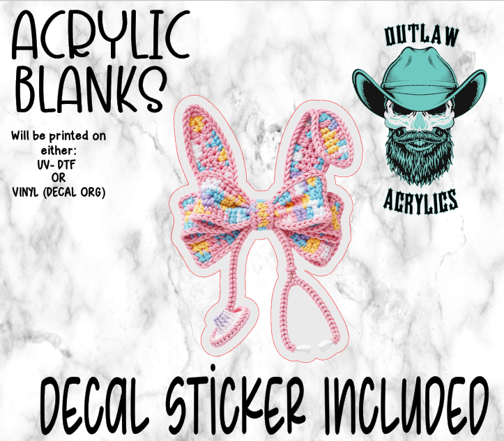 Yarn Bunny Ears Nurse Scope Acrylic & Decal Set