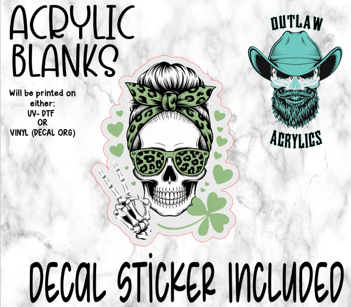 Peace Patrick's Skeleton Lady Acrylic & Decal Set