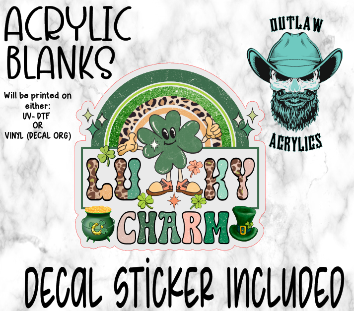 Lucky Charm Rainbow Acrylic & Decal Set