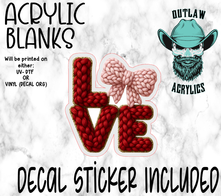 Love Yarn Acrylic & Decal Set