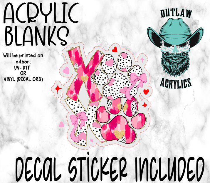 XoXo Paws Acrylic & Decal Set